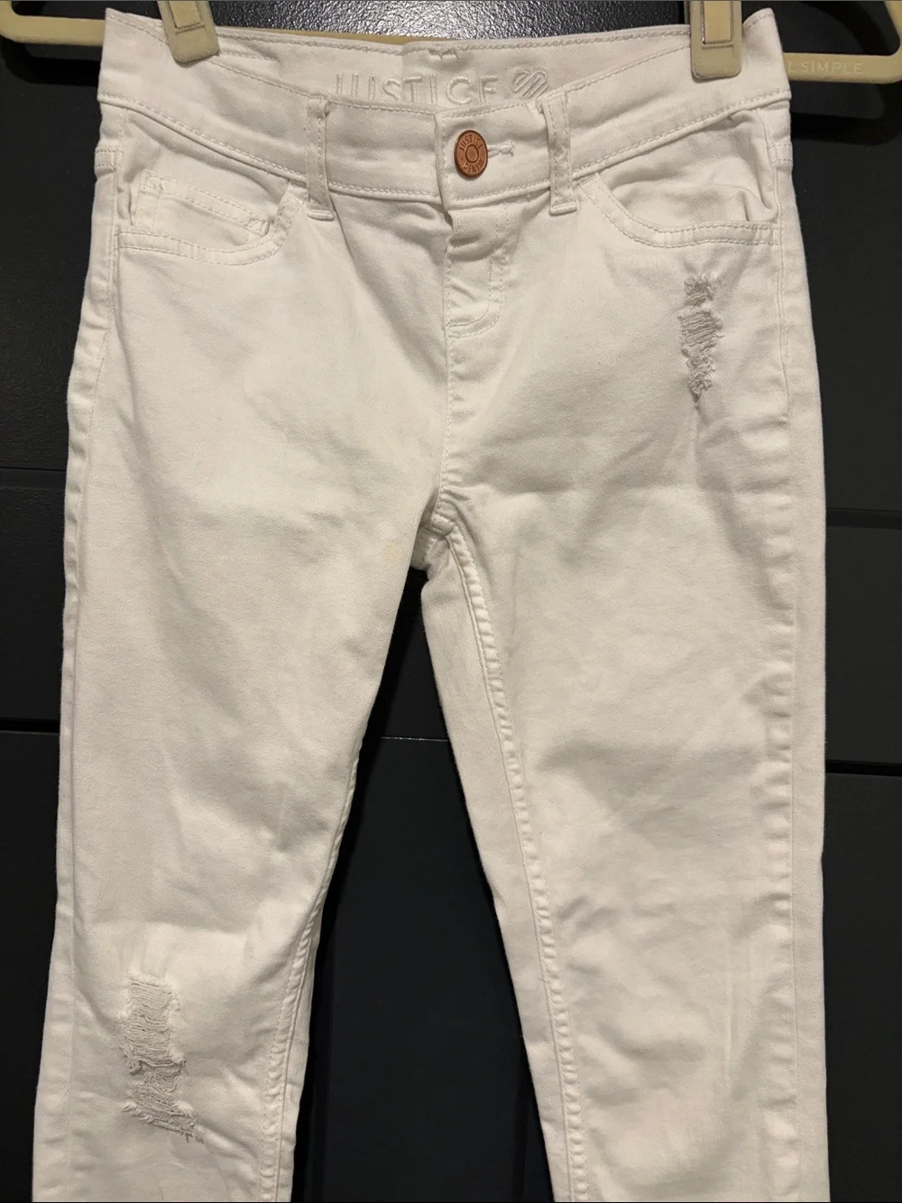 Girls Justice White Jeans